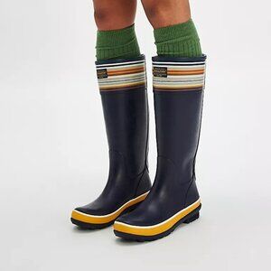 NEW PENDLETON Bridger Striped Tall Rain Boots FOR women in navy 7254j2